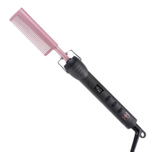 Load image into Gallery viewer, Hot &amp; Hotter Digital Ceramic Pressing Hot Comb, Black &amp; Gold 5967