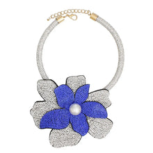 Load image into Gallery viewer, Zpb Handcrafted Brilliance Flower Choker Necklace