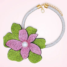 Load image into Gallery viewer, Aka Handcrafted Brilliance Flower Choker Necklace