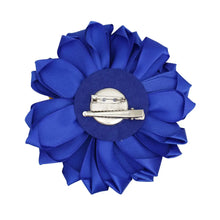 Load image into Gallery viewer, Sgrho Sorority Blue Yellow Flower Pearl Brooch