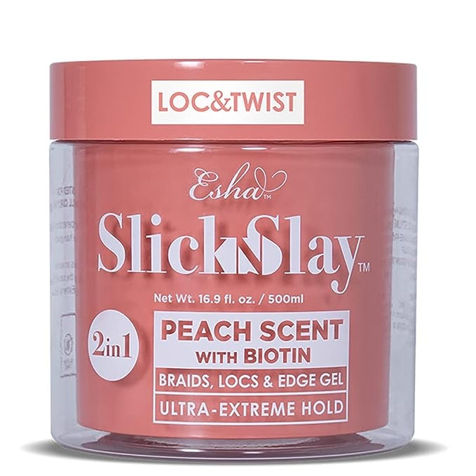 Slick N Slay 2-in-1 Braid & Edge Gel - Peach & Biotin 16oz