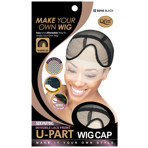 M&M Side Parting U/Part Wig Cap ILF Black 5016
