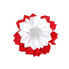 Load image into Gallery viewer, Dst Sorority Red White Flower Pearl Brooch Women