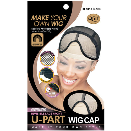 M&M Center Parting U/Part Wig Cap ILF Black 5015