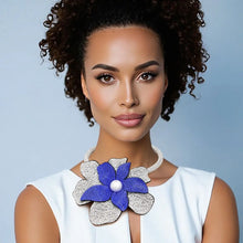 Load image into Gallery viewer, Zpb Handcrafted Brilliance Flower Choker Necklace