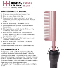 Load image into Gallery viewer, Hot &amp; Hotter Digital Ceramic Pressing Comb Curved Teeth, Rose Gold 5968