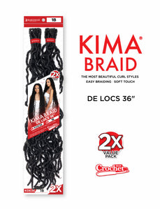 Harlem125 Kima 2X De Locs 36” Crochet Braid KDE36