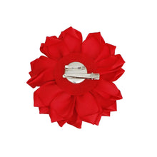 Load image into Gallery viewer, Dst Sorority Red White Flower Pearl Brooch Women