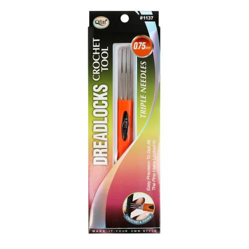 Qfitt Dreadlocks Crochet Tool Triple Needles 0.75mm