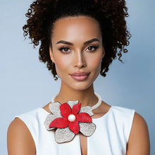 Load image into Gallery viewer, Dst Handcrafted Brilliance Flower Choker Necklace