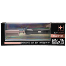 Load image into Gallery viewer, Hot &amp; Hotter Digital Ceramic Pressing Hot Comb, Black &amp; Gold 5967
