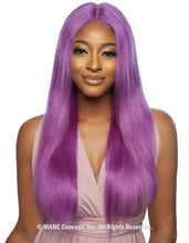 Load image into Gallery viewer, Mane Concept Trill 13A Human Hair Pre-Colored HH Wig TROC206 - 13A VIOLET PURPLE STRAIGHT 24”