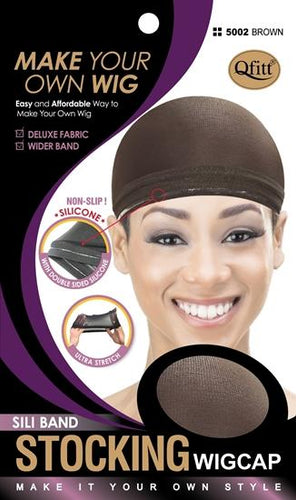 M&M Sili Band Stocking Wig Cap Brown 5002