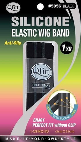 M&M Silicon Elastic Wig Band Black 5056