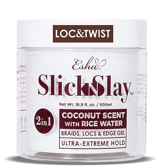 Slick N Slay 2-N-1 Braid & Edge Gel - Coconut & Ricewater 16oz