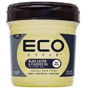 Eco Style Black Castor & Flaxseed Gel 16oz