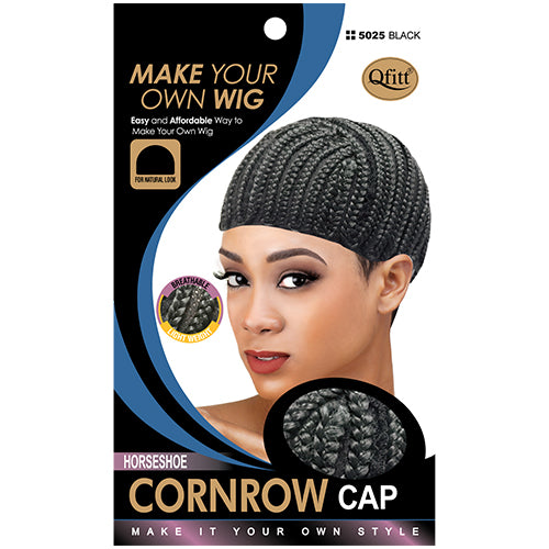 M&M Horseshoe Cornrow Cap Black 5025