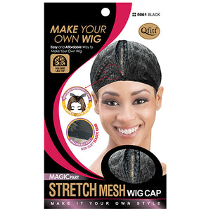 M&M MagicPart Stretch Mesh  Wig Cap Black 5061