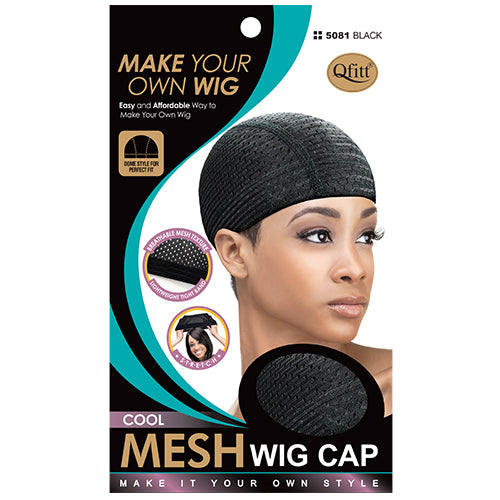 M&M Cool Mesh Wig Cap Black 5081