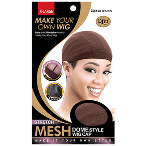 M&M Stretch Mesh D/S Wig Cap Brown 5122