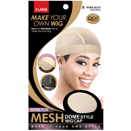 M&M Stretch Mesh D/S Wig Cap Beige 5124