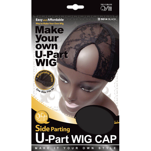 M&M Side Parting U/Part Wig Cap Black 5014