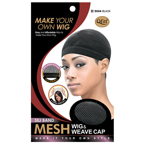 M&M Sili Band Mesh Wig Cap Blk 5004