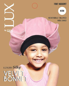 Lux Kid Velvet Bonnet Ast 7307