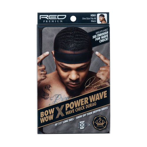 Red by Kiss Power Wave See Through Wave Check Durag