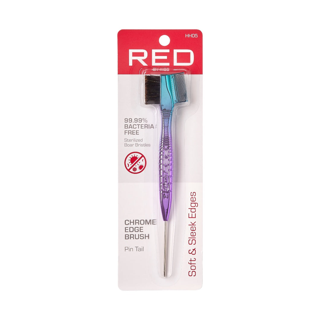 Red by Kiss Ombre Chrome Edge Brush Pin Tail HH05