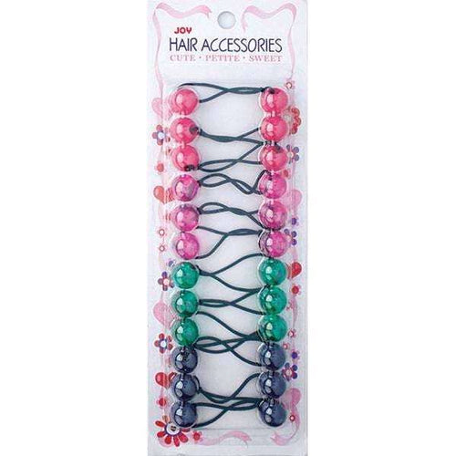 Joy Twin beads Ponytailer 12ct Asst Color