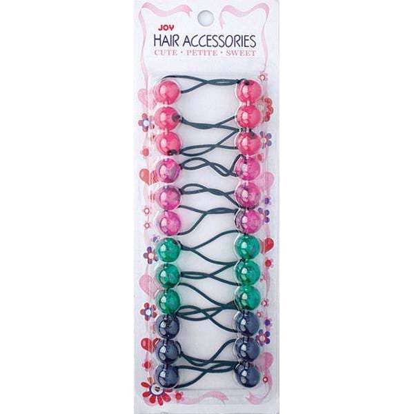 Joy Twin beads Ponytailer 12ct Asst Color