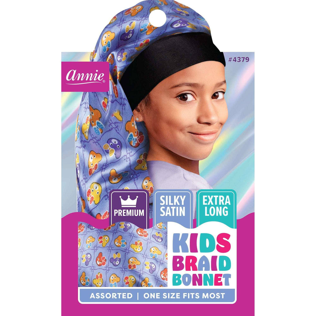 Annie Premium Kid's Silky Wide Edge Braid Bonnet Dual Layer