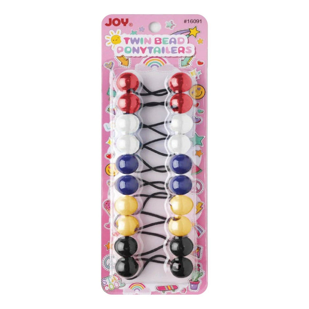 Joy Twin Beads Ponytailers 10Ct Multicolor