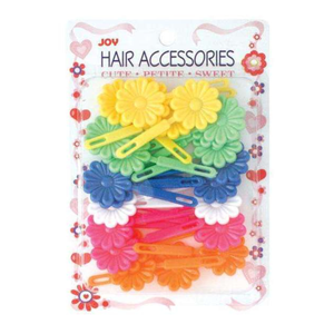 Joy Hair Barrettes 20ct Rainbow Colors Ribbon