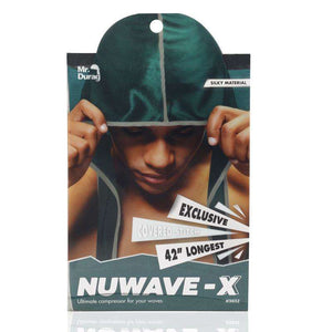 Mr. Durag NuWave-X Green Durag Silver Stripe