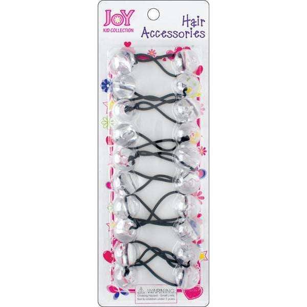 Joy Twin Beads Ponytailers 10Ct Clear