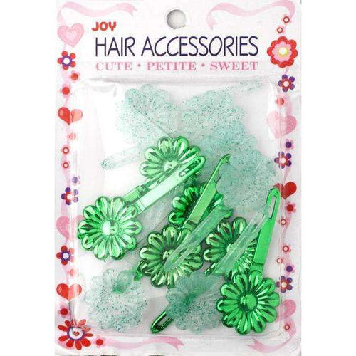 Joy Daisy Barrette 12ct Asst Green