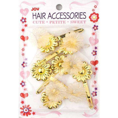 Joy Daisy Barrette 12ct Asst Gold