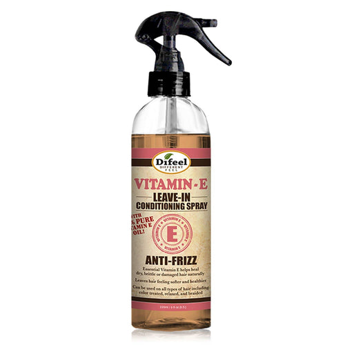 Difeel Anti-Frizz Leave in Conditioning Spray with 100%  Vitamin E 6oz