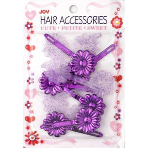 Joy Daisy Barrette 12ct Asst Purple