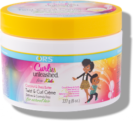 ORS Curlies Unleashed for kids Coconut & Shea Butter Twist & Defining Cream 8 oz