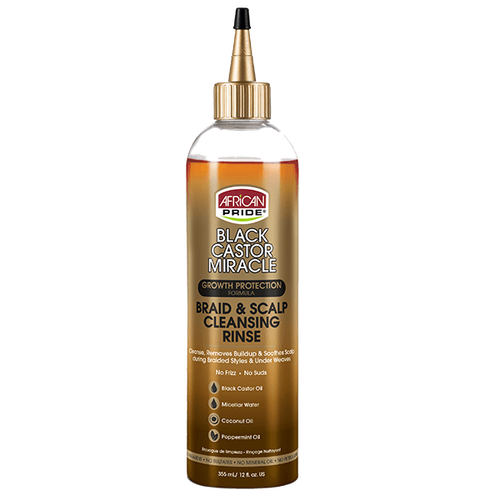 African Pride Black Castor Miracle Braid & Scalp Cleansing Rinse 12 fl oz