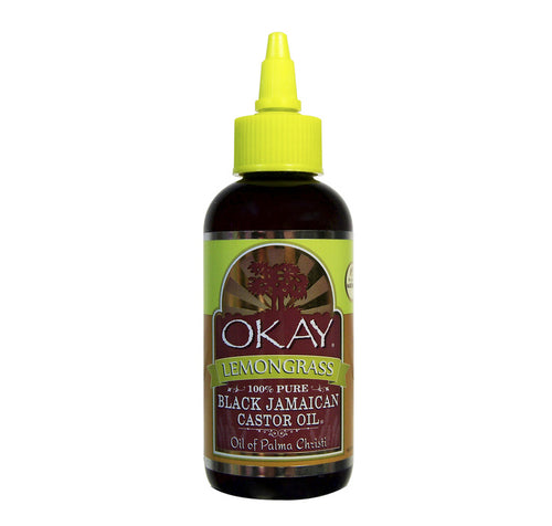 OKAY Black Jamaican Castor Oil with Lemongrass 4 oz