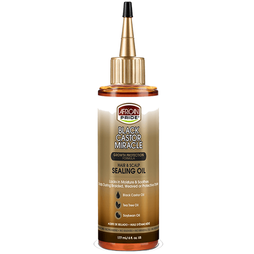 African Pride Black Castor Miracle Hair & Scalp Sealing Oil 6 fl oz