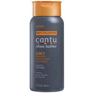 Cantu Men’s Collection Shea Butter 3 in 1 Shampoo Conditioner Body Wash 13.5 oz