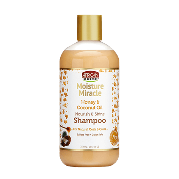 African Pride Moisture Miracle Honey & Coconut Oil Shampoo 12 fl oz