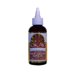 OKAY Black Jamaican Castor Oil with Eucalyptus 4 oz