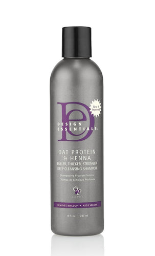 Design Essentials Oat Protein & Henna Deep Cleansing Shampoo 8 oz