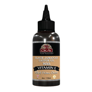 OKAY Black Jamaican Castor Oil with Vitamin E 4 oz